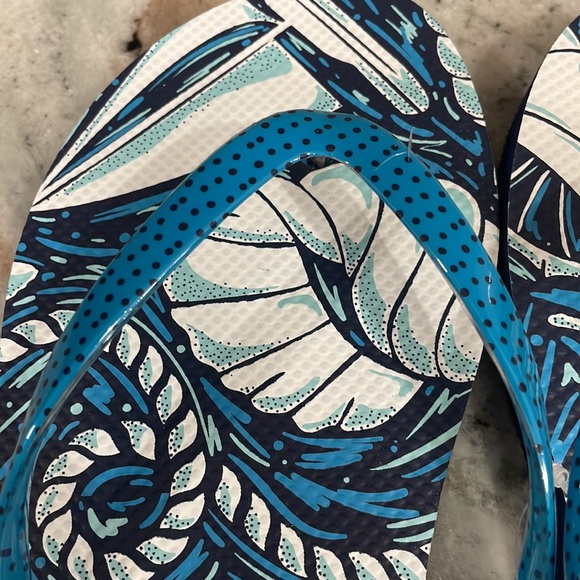 NWT Vera Bradley Flip Flops - Shore Enough - Women's Large Sz 9/10 Shells Beach - Picture 10 of 13